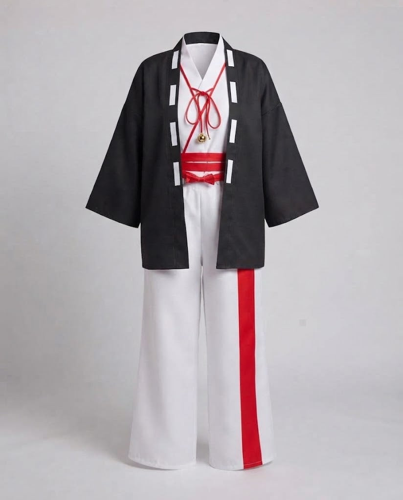 Damen traditionelles Cosplay-Kostüm mit weitem Kragen und ausgestellten Ärmeln Drune