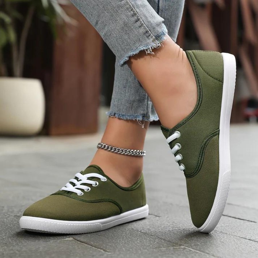 Leinenschuhe Weiß Klassisch Bequem