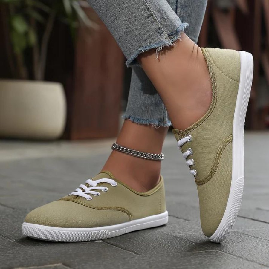 Leinenschuhe Weiß Klassisch Bequem