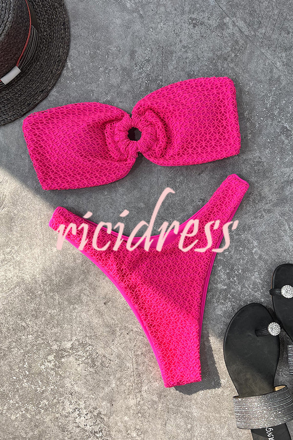 Drune Bandeau-Bikini mit Ringausschnitt