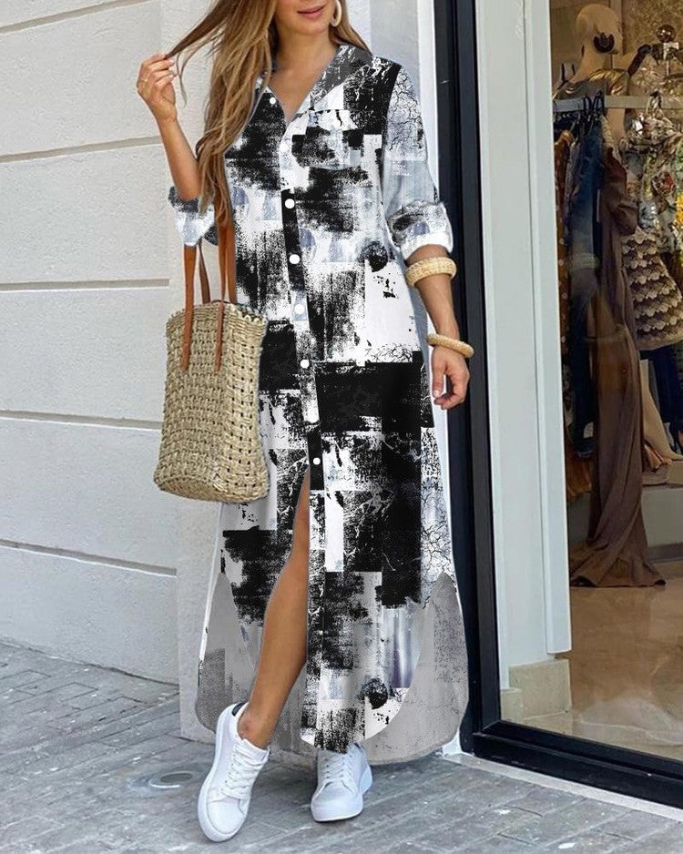 Drune | Frühjahr und Sommermode sexy Bluse langer Rock Kleid