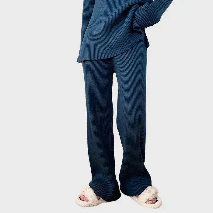 Drune | Strick Damen Pullover Satz mit Weitem Hosen