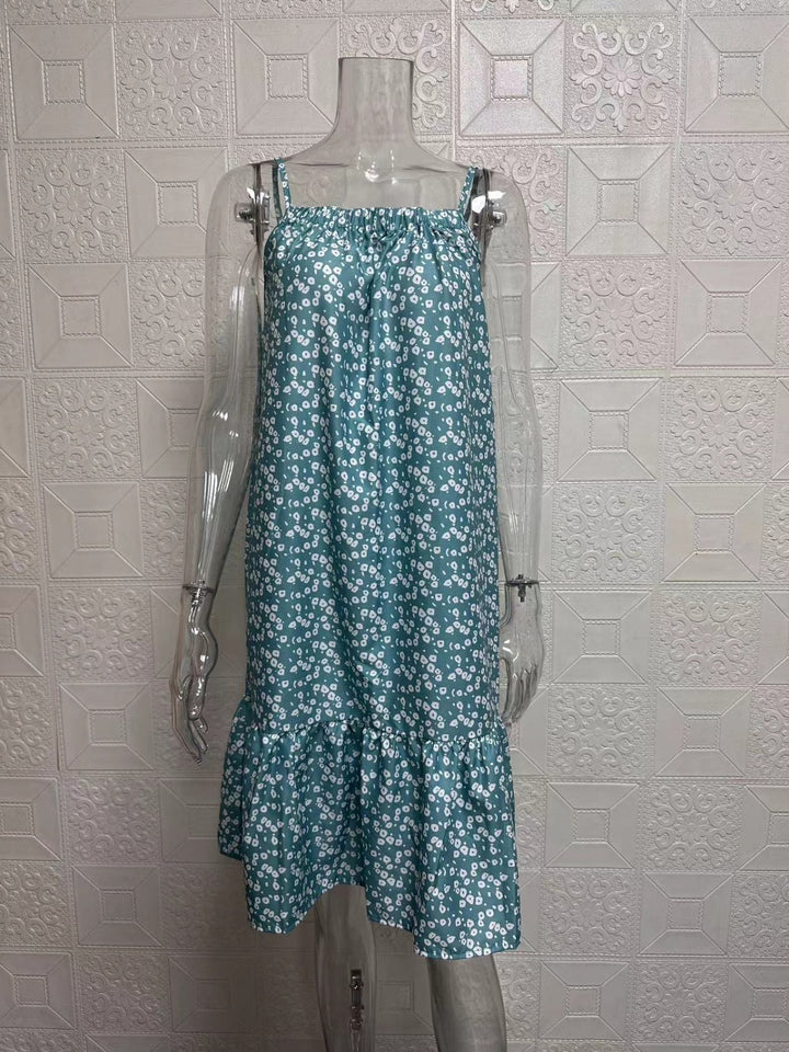 Drune | Großes Pendel floral Hosenträger Weste Kleid
