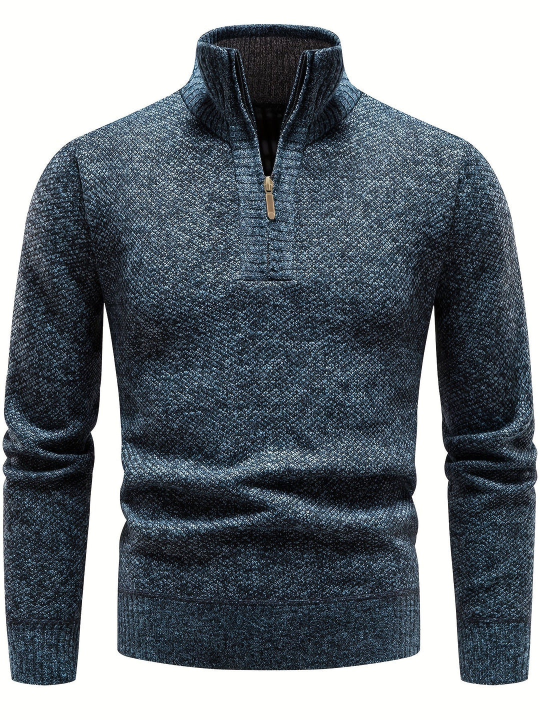 Drune | Stilvoller, Lässiger Pullover Mit Halbem Reißverschluss