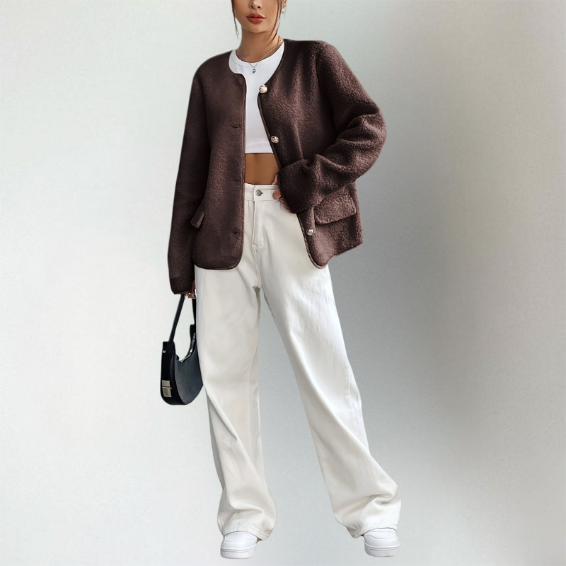 Drune | Cozy knitted cardigan with open front
