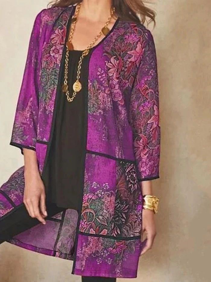 Drune | Classy UV-Schutz Druck Sonnenschutz Shirt Bluse