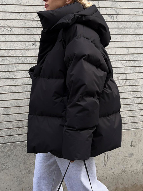 Drune | mehrfarbiges gepolstertes Jacket mit Kapuze