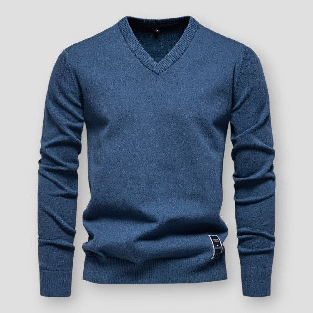 Drune | Bequemer Herbstpullover mit V-Ausschnitt für Herren