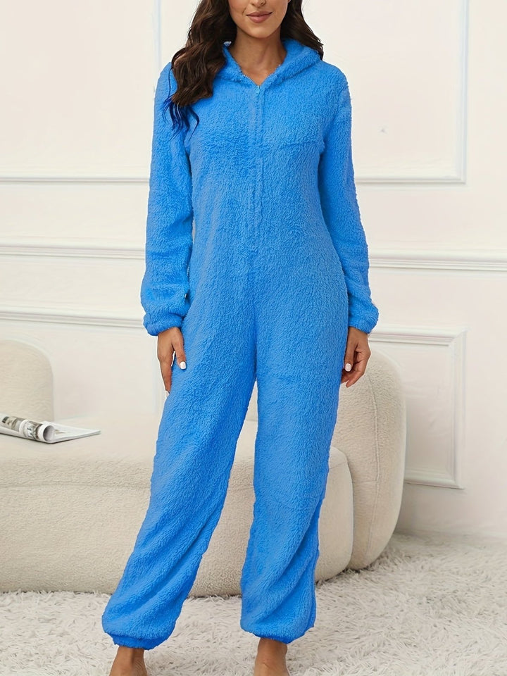 Drune | Kapuzen-Lounge-Jumpsuit Für Stilvollen Winterkomfort Für Frauen