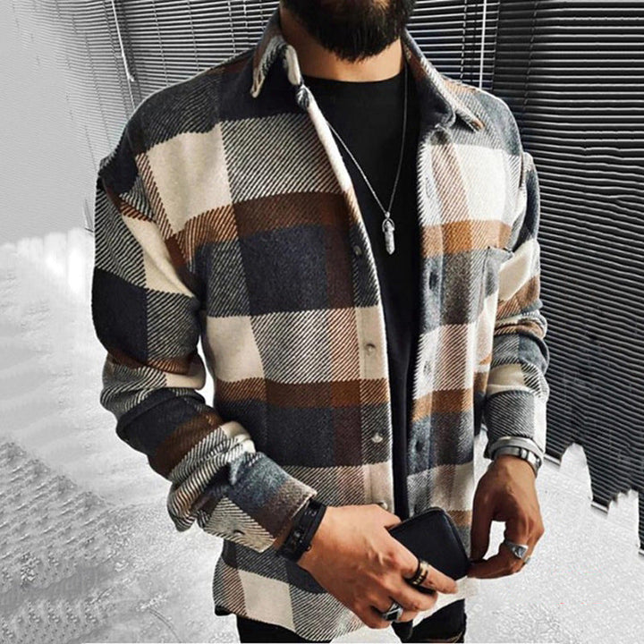 Drune | Lässige Karo Langarmjacke Für Herren