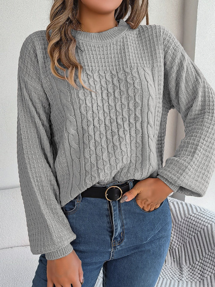 Drune | Sweater - Strukturstrick Rundhals Pullover
