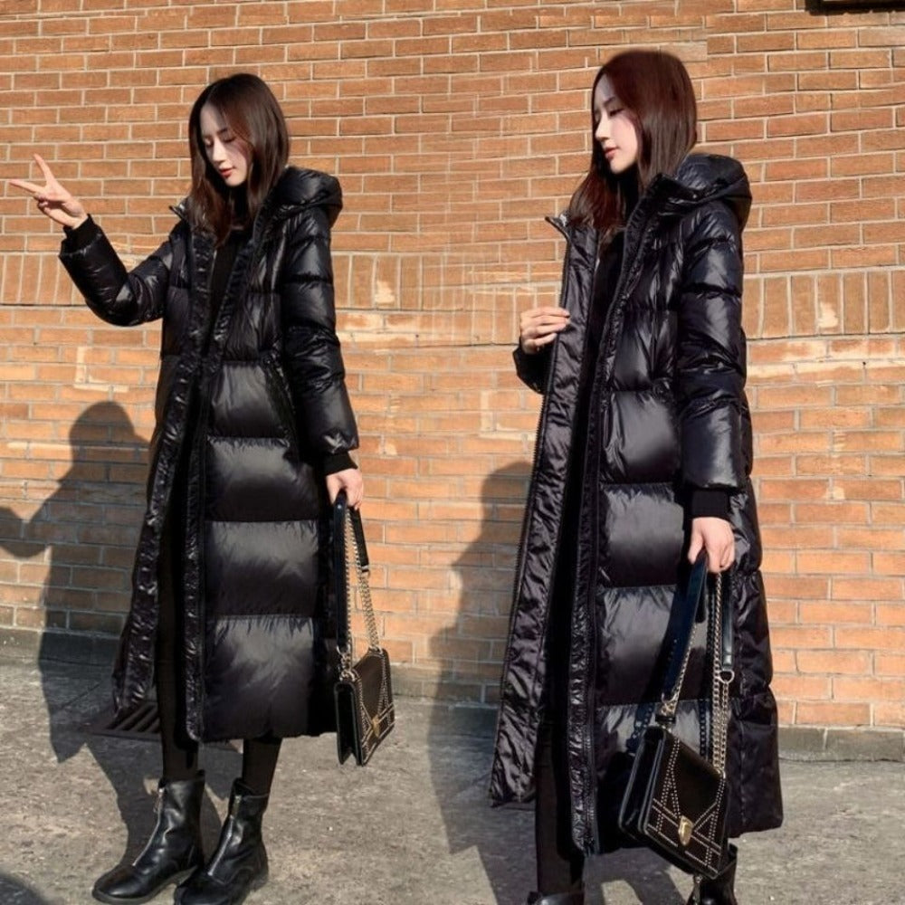 Drune | lange gesteppte Jacke mit Kapuze für Damen - Bruna