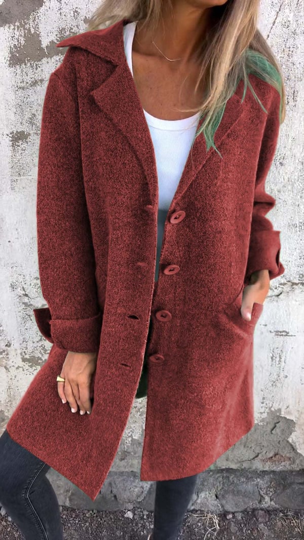 Drune | Langer Eleganter Casual-Mantel mit Praktischen Taschen