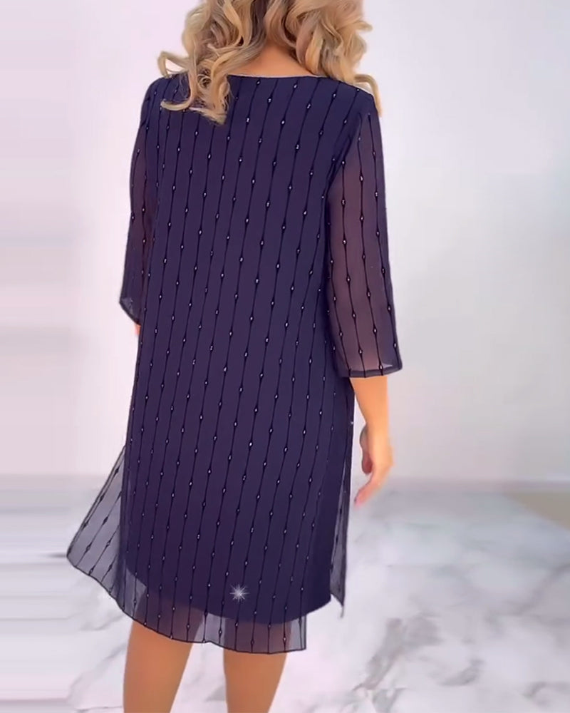 Drune | Kleid Einfarbig Plissiert