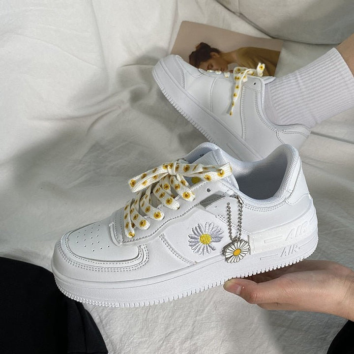 Drune | Lässig Rutschfest Floral Drucken Knöchel Turnschuhe