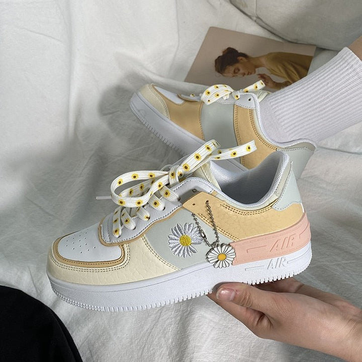 Drune | Lässig Rutschfest Floral Drucken Knöchel Turnschuhe