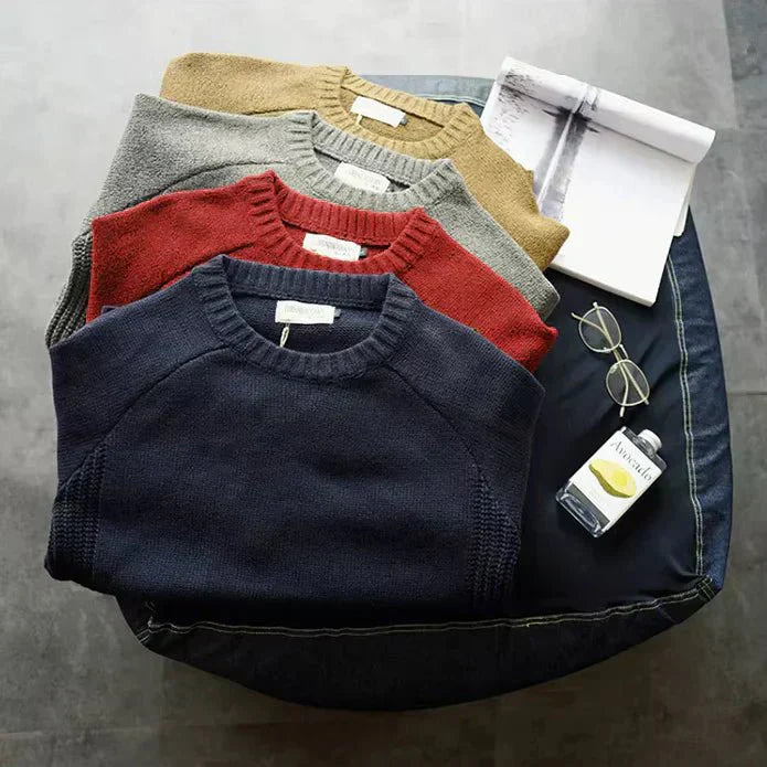 Drune | Vintage Ellenbogen-Patch Pullover