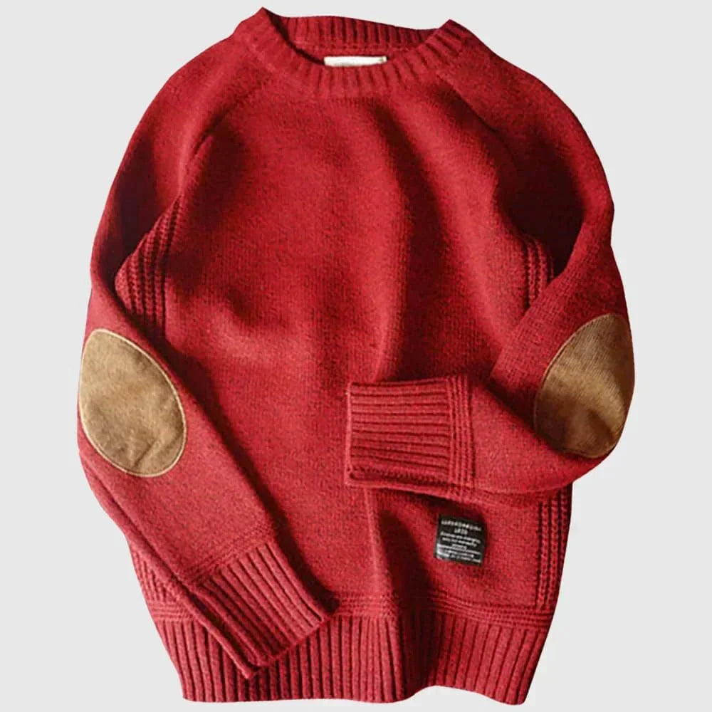 Drune | Vintage Ellenbogen-Patch Pullover