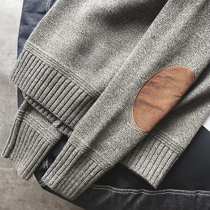 Drune | Vintage Ellenbogen-Patch Pullover
