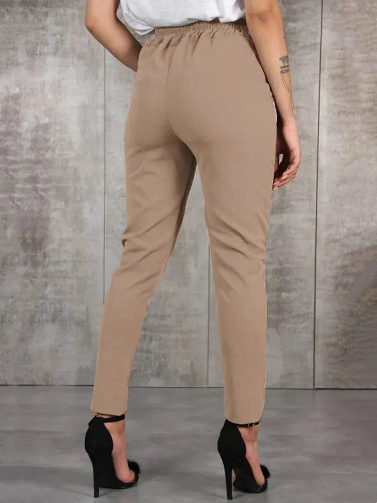 Drune | Hochtaillen Damenhose mit Gürtel