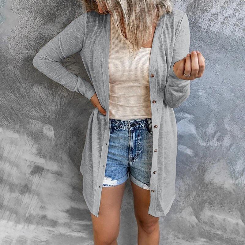 Drune | Luftiger Damen Cardigan mit Knöpfen