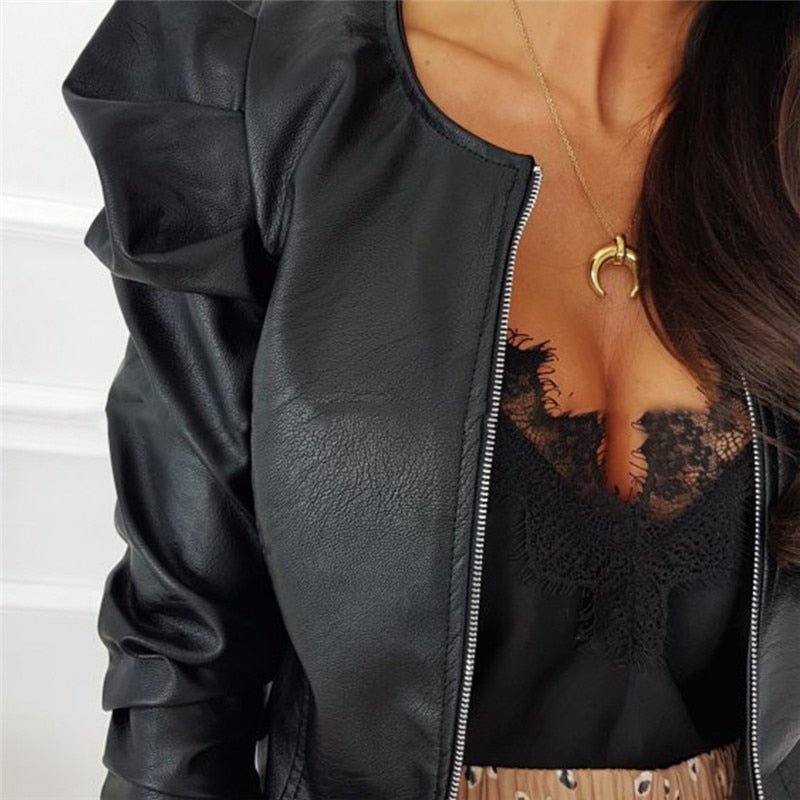 Drune | Trendige Damenjacke Aus Kunstleder