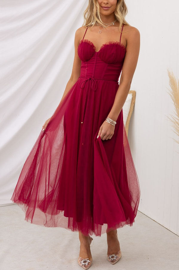 Drune - Modernes prinses chiffon Kleid