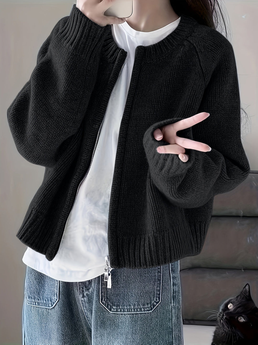 Drune | Legere Damen-Strickjacke