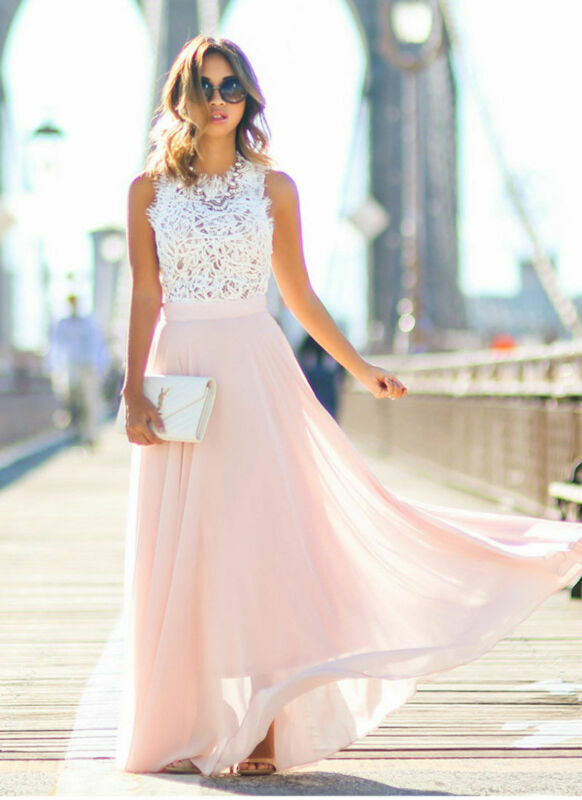 Drune | Elegantes Weißes Chiffon Maxi Kleid Zeitloser Stil Und Romantik