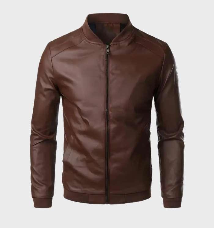 Drune | Herren Lederjacke mit Reißverschluss