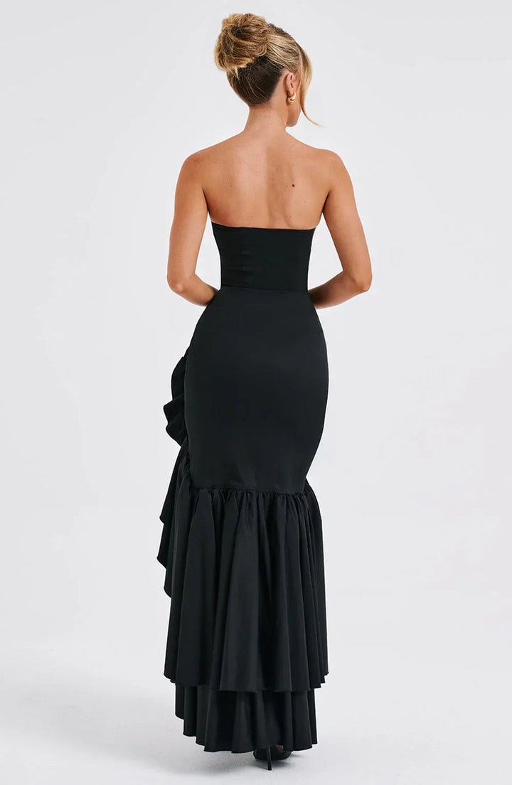 Drune | Ärmelloses Maxikleid Mit Schlitz Und Rüschen Für Frauen