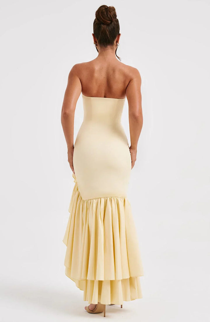 Drune | Ärmelloses Maxikleid Mit Schlitz Und Rüschen Für Frauen