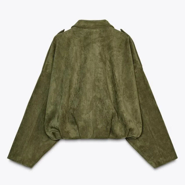 Drune | Damen Oversized Wildleder Lederjacke
