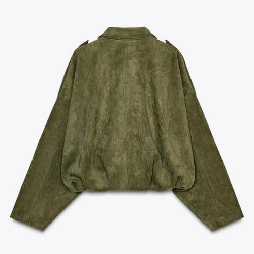 Drune | Damen Oversized Wildleder Lederjacke