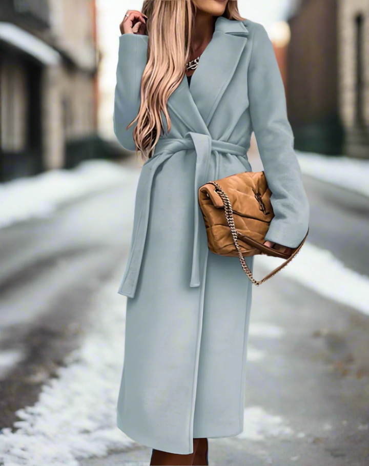 Drune | chicer langer Kleid mit Gürtel - weich, leicht und elegant für Frauen