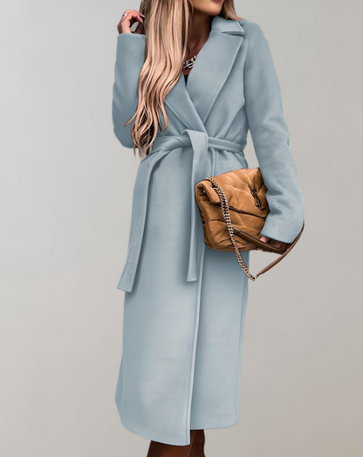 Drune | Langer Herbstmantel für Frauen mit Gürteljacke