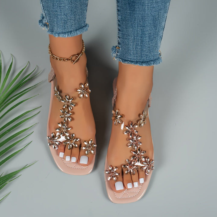 Drune | Funkelnde Strass Sandalen