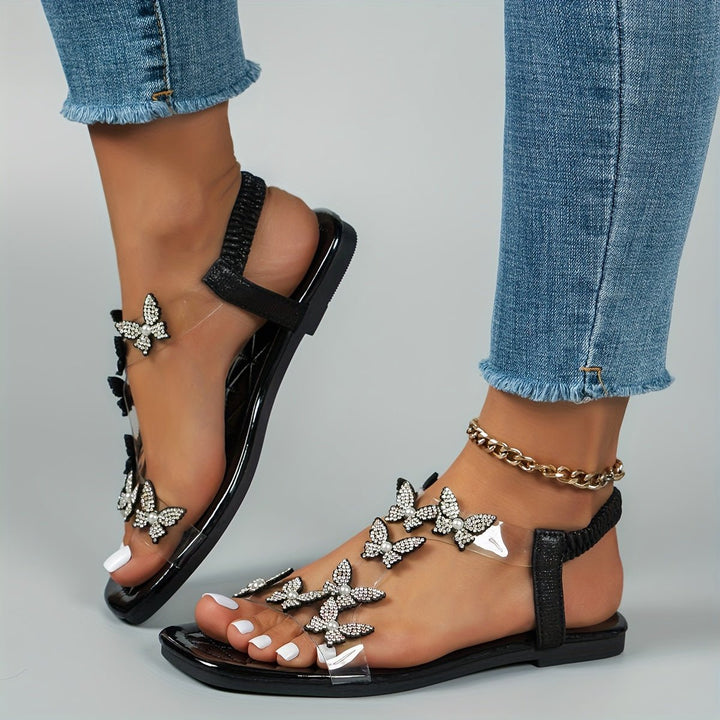 Drune | Funkelnde Strass Sandalen