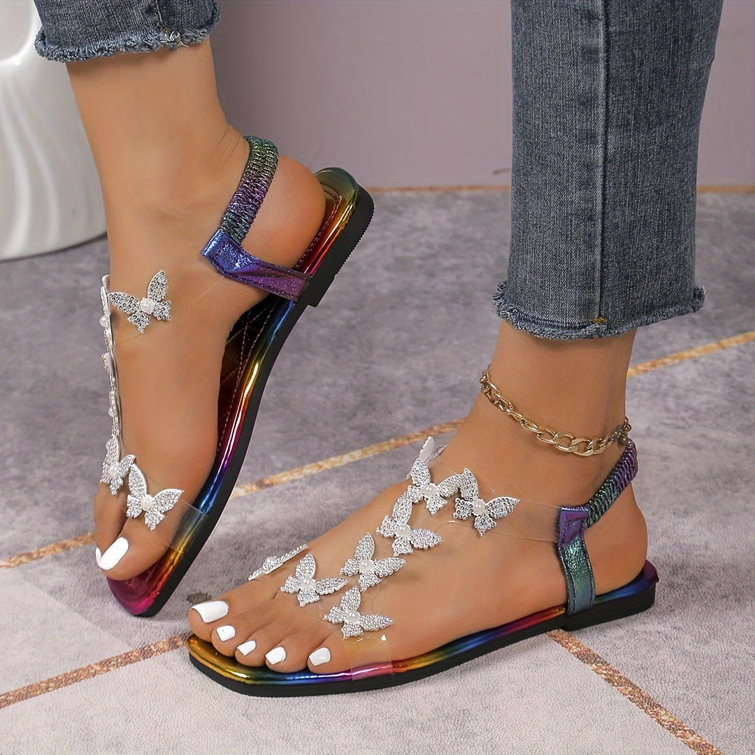 Drune | Funkelnde Strass Sandalen