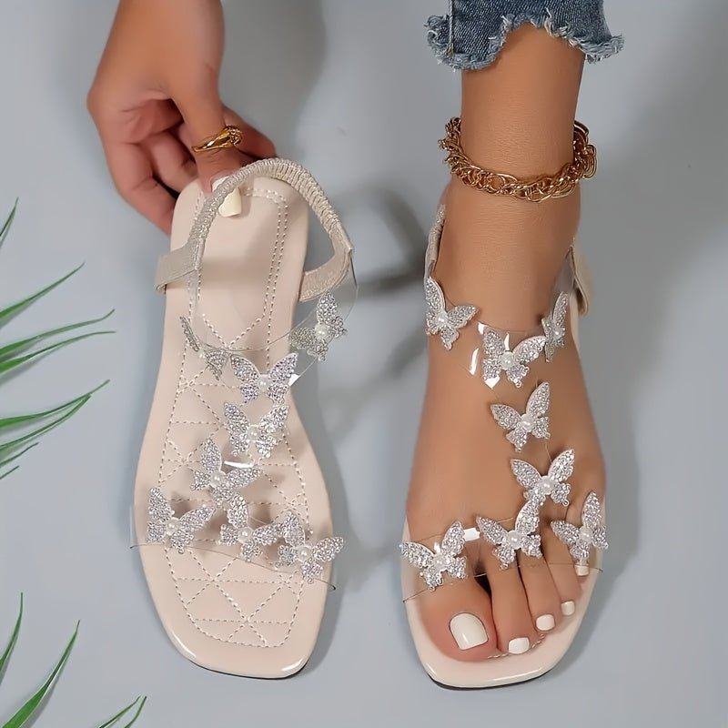 Drune | Funkelnde Strass Sandalen