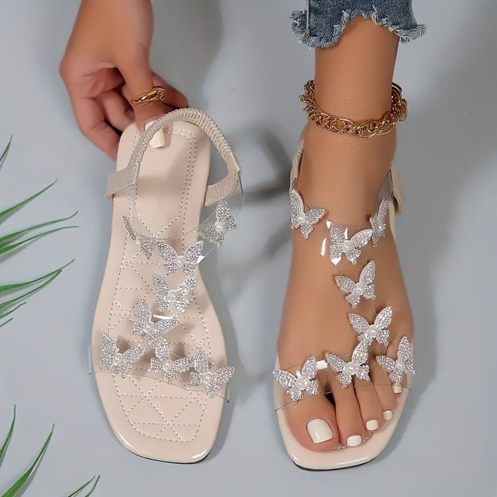 Drune | Funkelnde Strass Sandalen