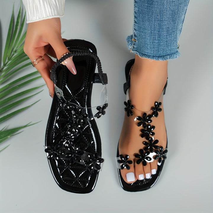 Drune | Funkelnde Strass Sandalen