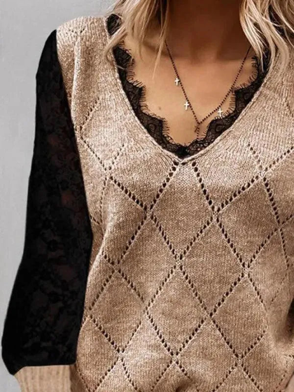 Drune | Muster Pullover Strickwaren Pullover Damen