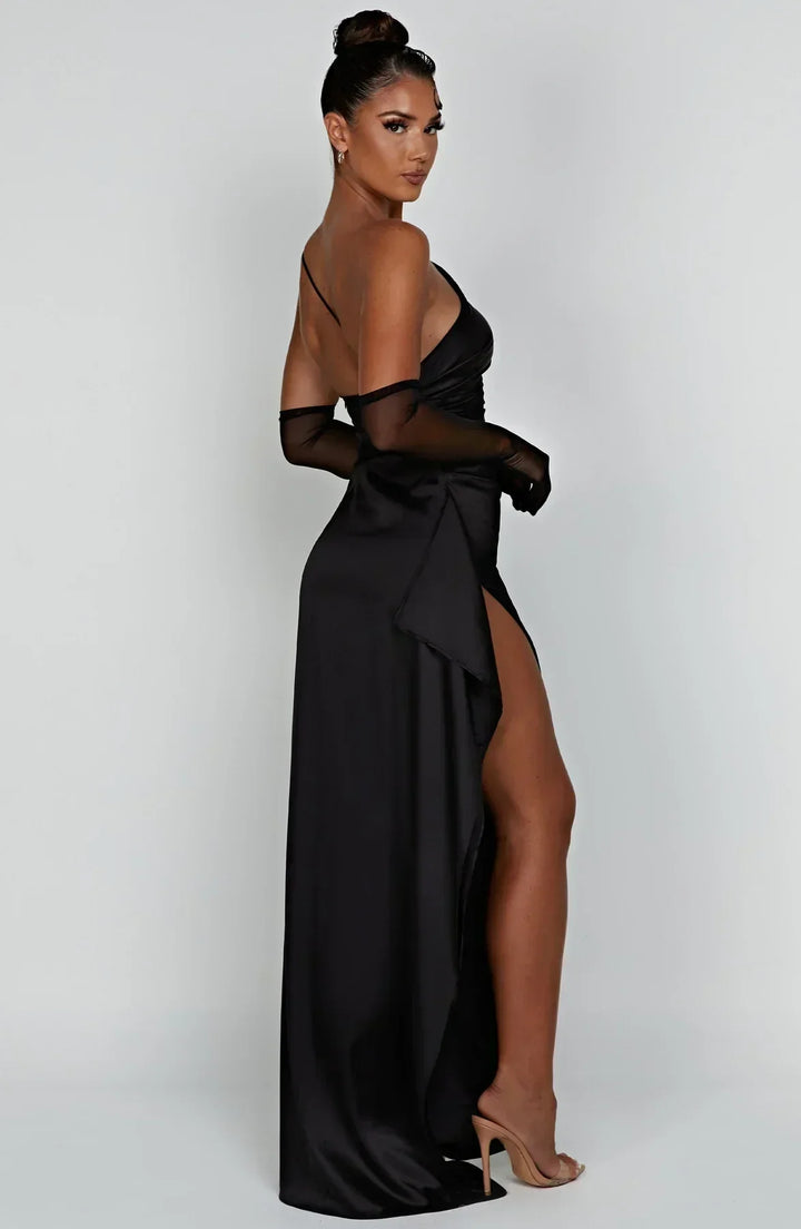 Drune | One-Shoulder-Schlitzkleid Aus Satin