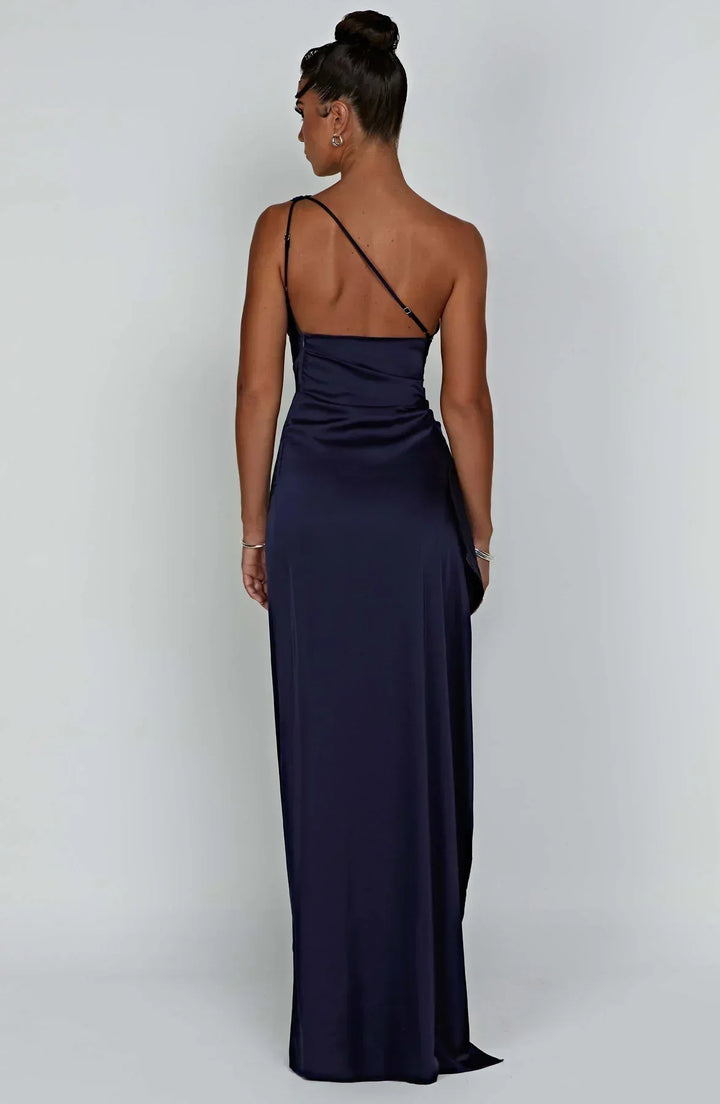 Drune | One-Shoulder-Schlitzkleid Aus Satin