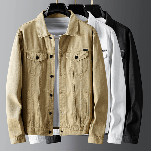 Drune | Denimjacke Klassischer Button up Brust & Paspeltaschen Robuste Freizeitkleidung