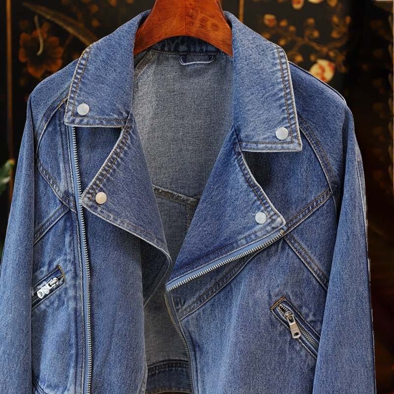 Drune | Schicke Frühlingsblaue Denimjacke für Damen