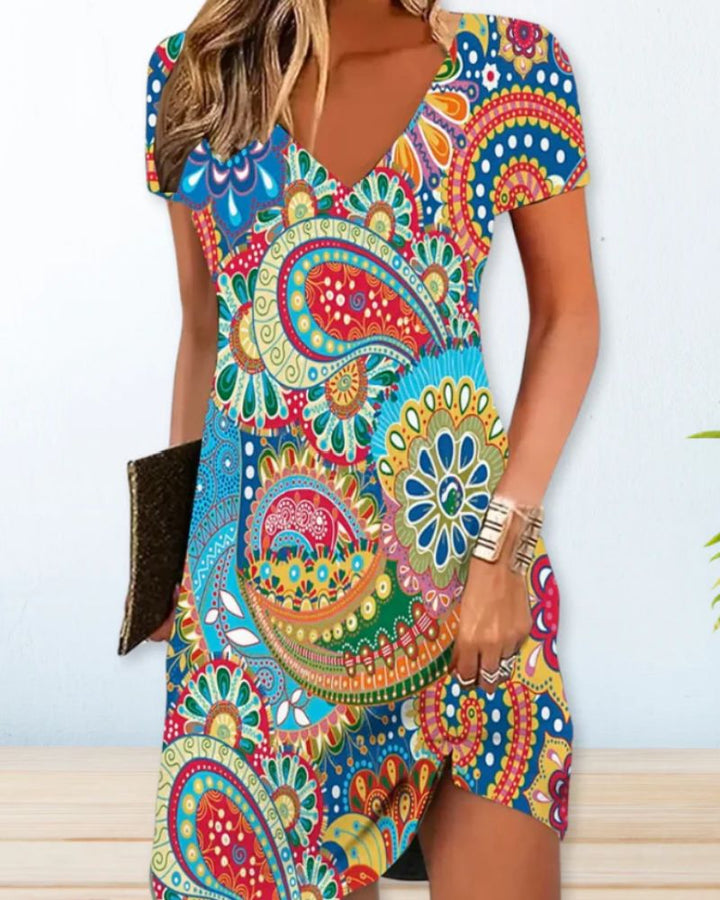 Drune | Kurzärmeliges Sommerkleid für Frauen