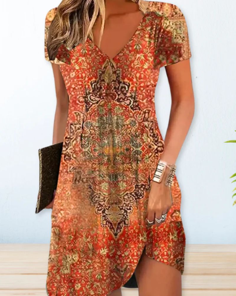 Drune | Kurzärmeliges Sommerkleid für Frauen