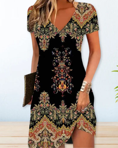 Drune | Kurzärmeliges Sommerkleid für Frauen